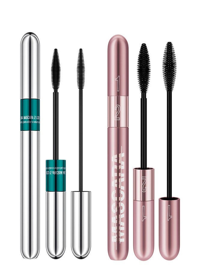 GHFCZOO 2Pcs 2 Step Lengthening & Volumizing Tubing Mascara, Smudge-Proof, Clump-Free, 2 in 1 Black Mascara For Natural Lengthening And Thickening Effect - Image 1